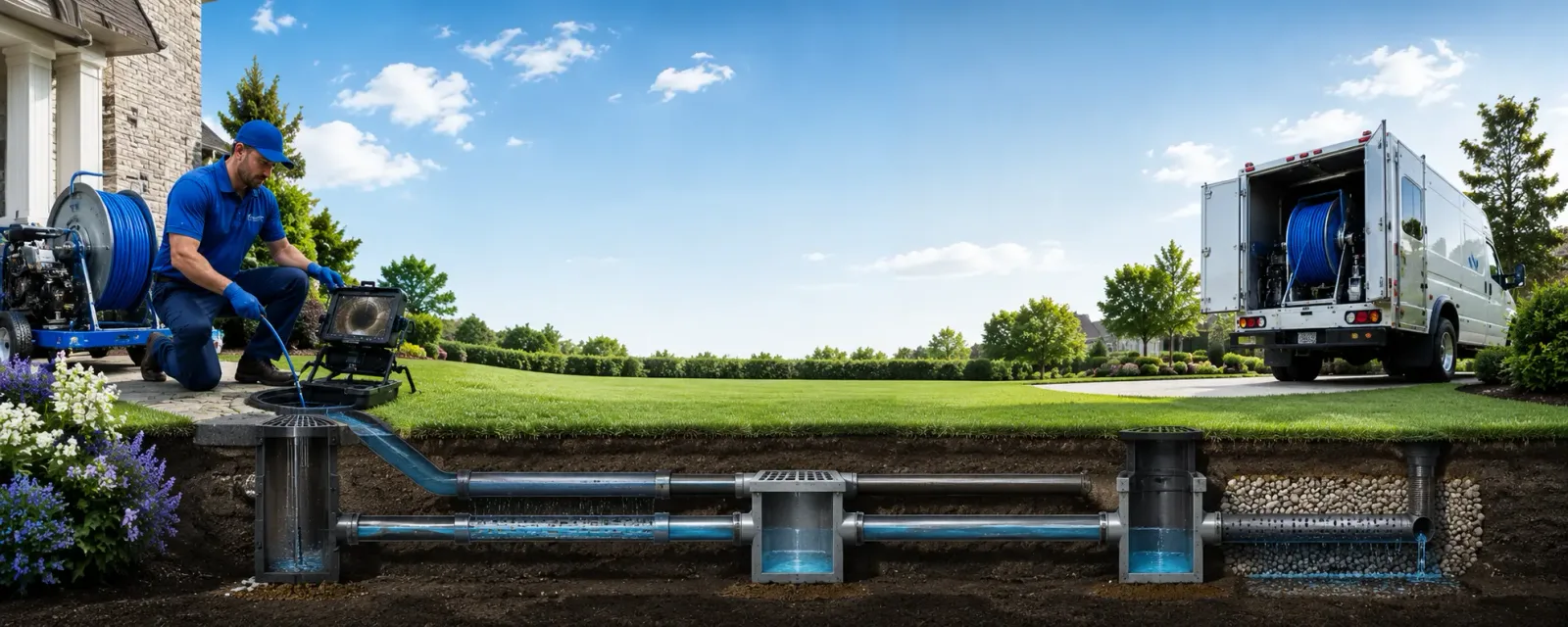 Outdoor drain cleaning information for De Peyster, NY